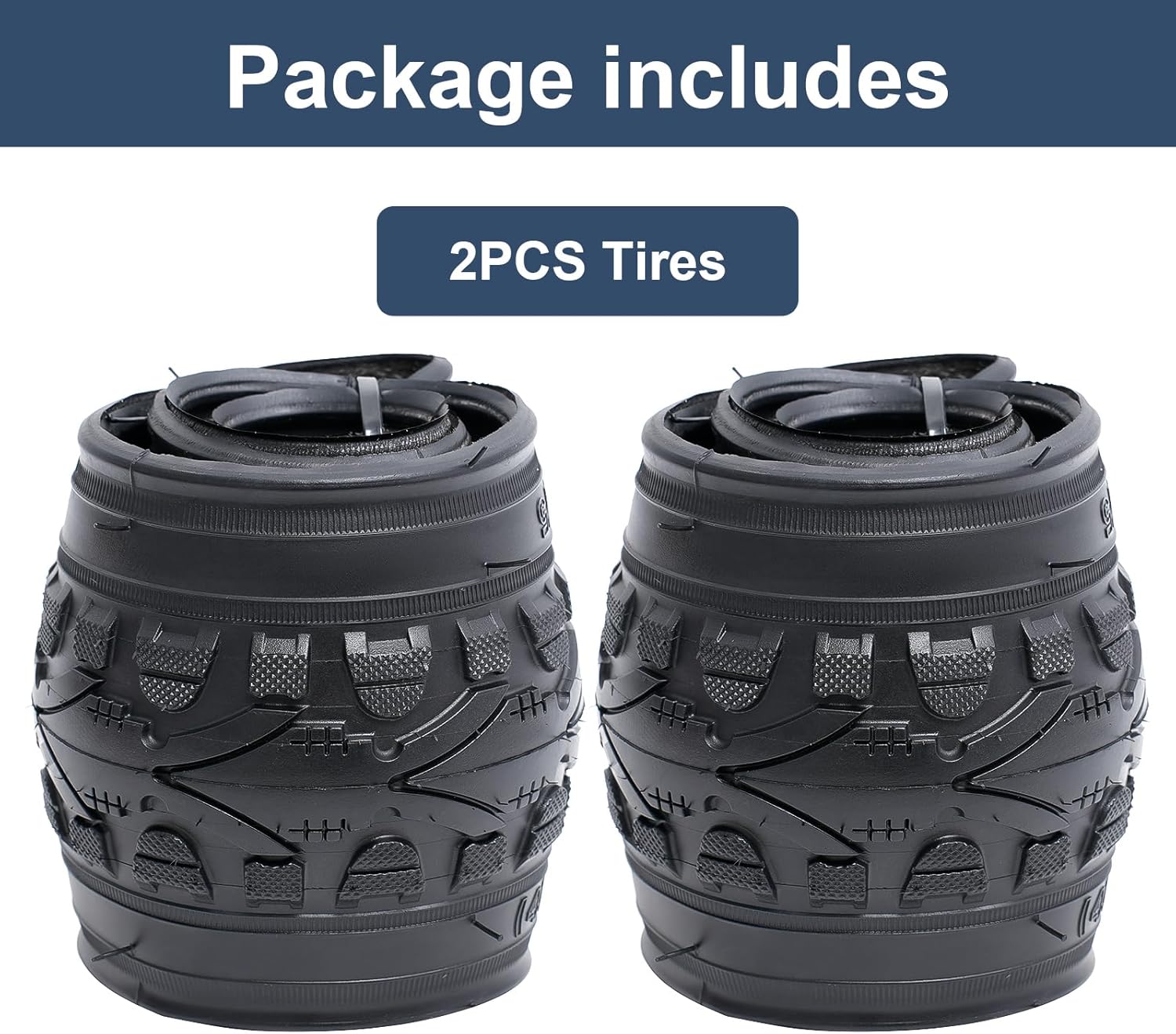 YUNSCM 2-PCS 26" Bike Tires 26x1.75/47-559 Compatible with Road Bike 26X1.75 26x 1.75 Gravel Bike Bicycle Tires (Y-709)