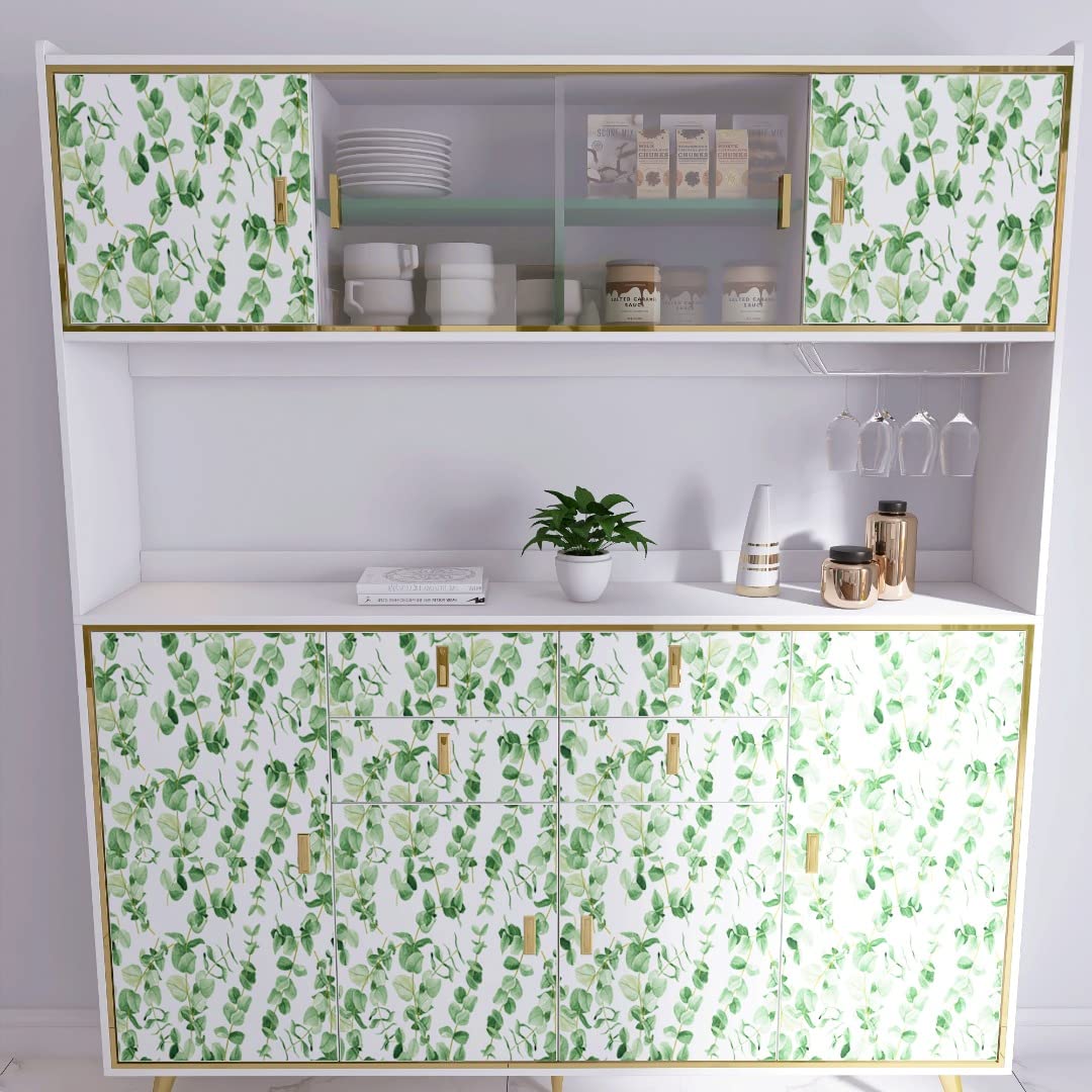 SV COLLECTIONS Water Colour Green Leaves for Living Room Bedroom Kitchen Hall Peel and Stick Vinyl Wallpaper - 200 * 45 CM - 9 SQFT Approx (B0BGKGCSX9) Amazon Price History, Amazon Price Tracker