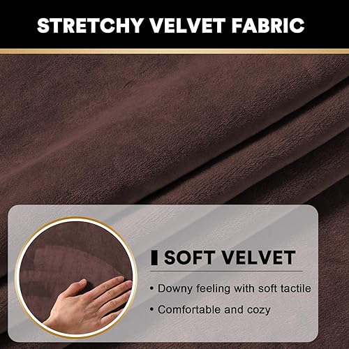 Vista 117 de PrinceDeco Fundas para sofá modular, 4 piezas, fundas de sofá para sofá seccional, fundas de terciopelo separadas para sofá seccional, en forma de L