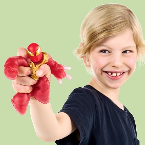 Miniatura 3 de Heroes of Goo Jit Zu Goo Shifters Marvel Edition - Armadura de hierro elástica de Spider-Man  Figura de juguete súper elástica de Marvel  Aplasta el