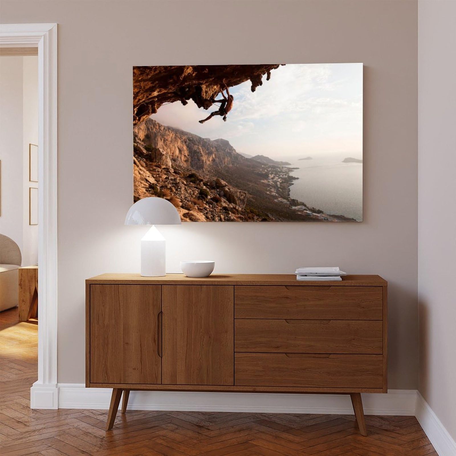 Extremer Leinwanddruck, Klettersport-Poster, Leinwandposter, Schlafzimmer, Dekoration, Landschaft, Büro, Raumdekoration, Geschenk, 61 x 91,4 cm (L x B)