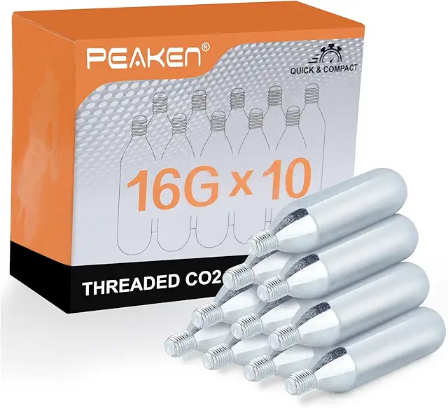 16g Threaded CO2 Cartridge for Fast Bicycle Tire Inflation