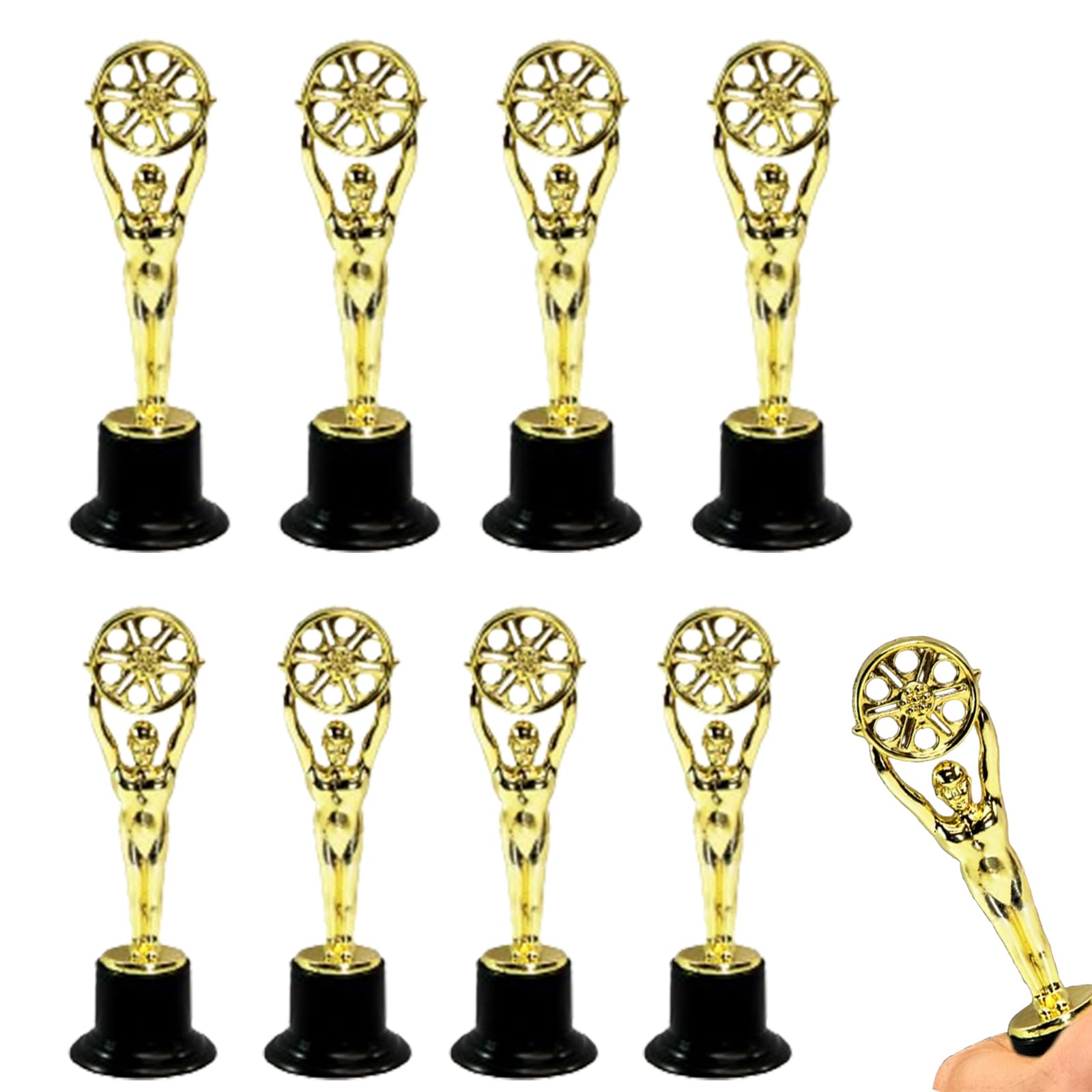 8 Pezzi Trofei Premi, Coppa per Trofei, Statuette Trofeo Premio per Feste, per Compleanni di Bambini, Decorazioni per Feste, Regalini e Premi