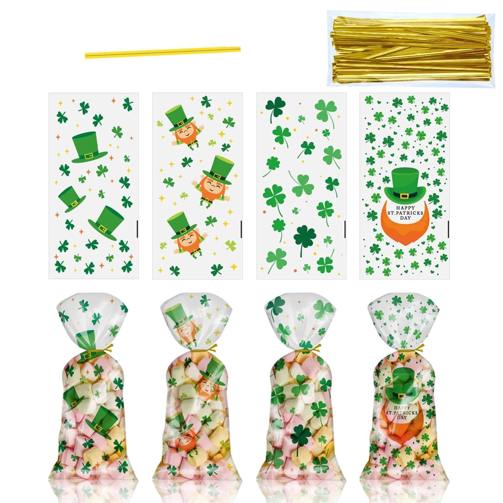 Biglietto Di Auguri Di San Patrizio Con Simboli Di Trifoglio Verde Cappello Gm1212609386 352078171