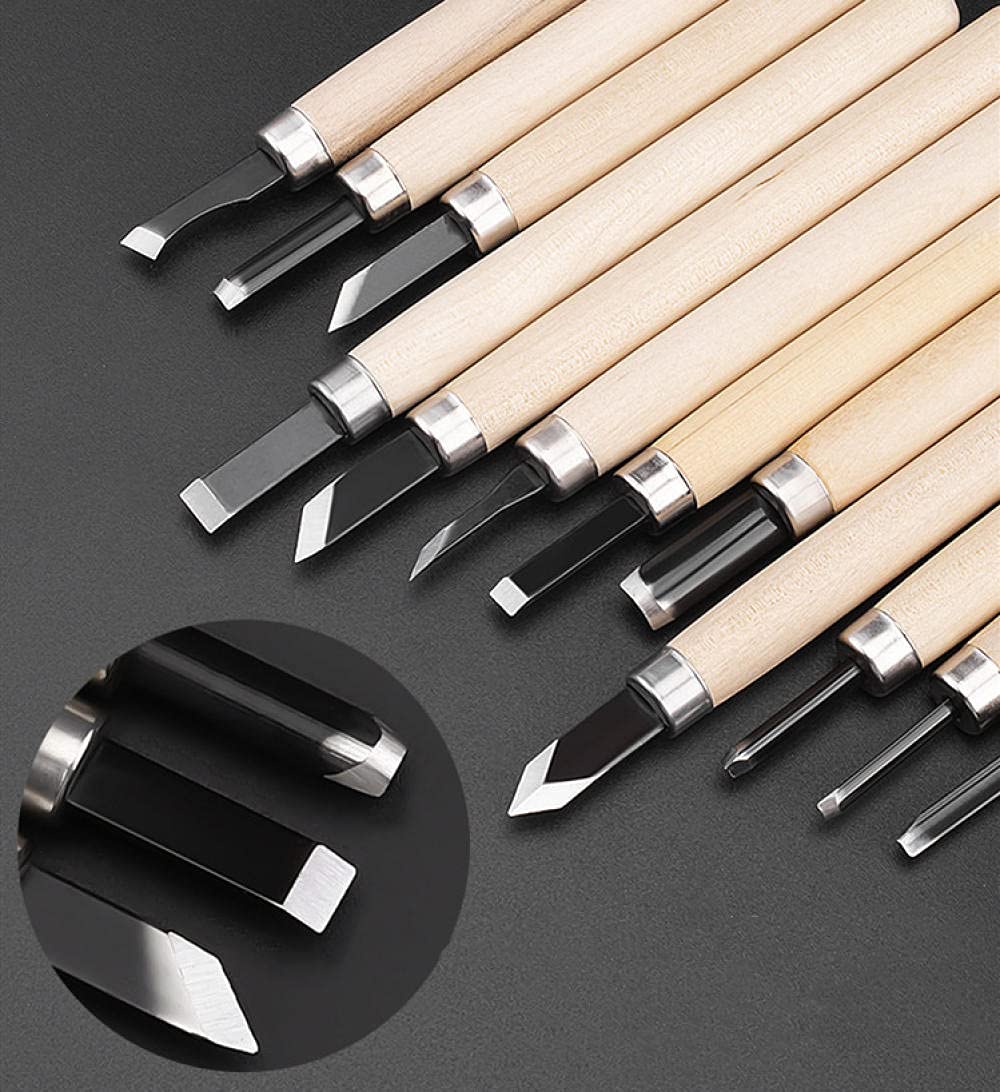 Narzędzia Rzeźbiarskie Dłuta Do Drewna Narzędzia Rzeźbiarskie Dłuto 12 Sztuk/Zestaw Professional Wood Carving Diy Pen Woodcut Sztuki Craft Dutór Hand Tool Zestaw Do Rzeźbienia Stolarzy