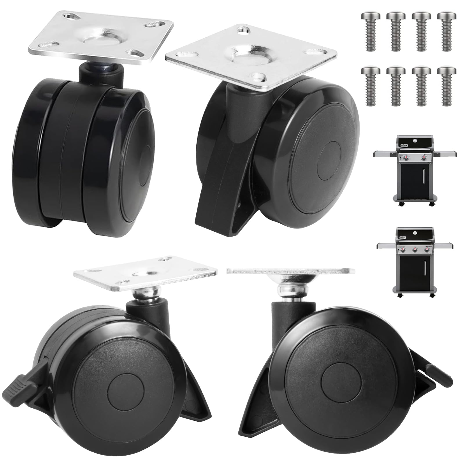 69828 69827 Locking Caster Wheels for Weber Spirit 200/300 Series Grills