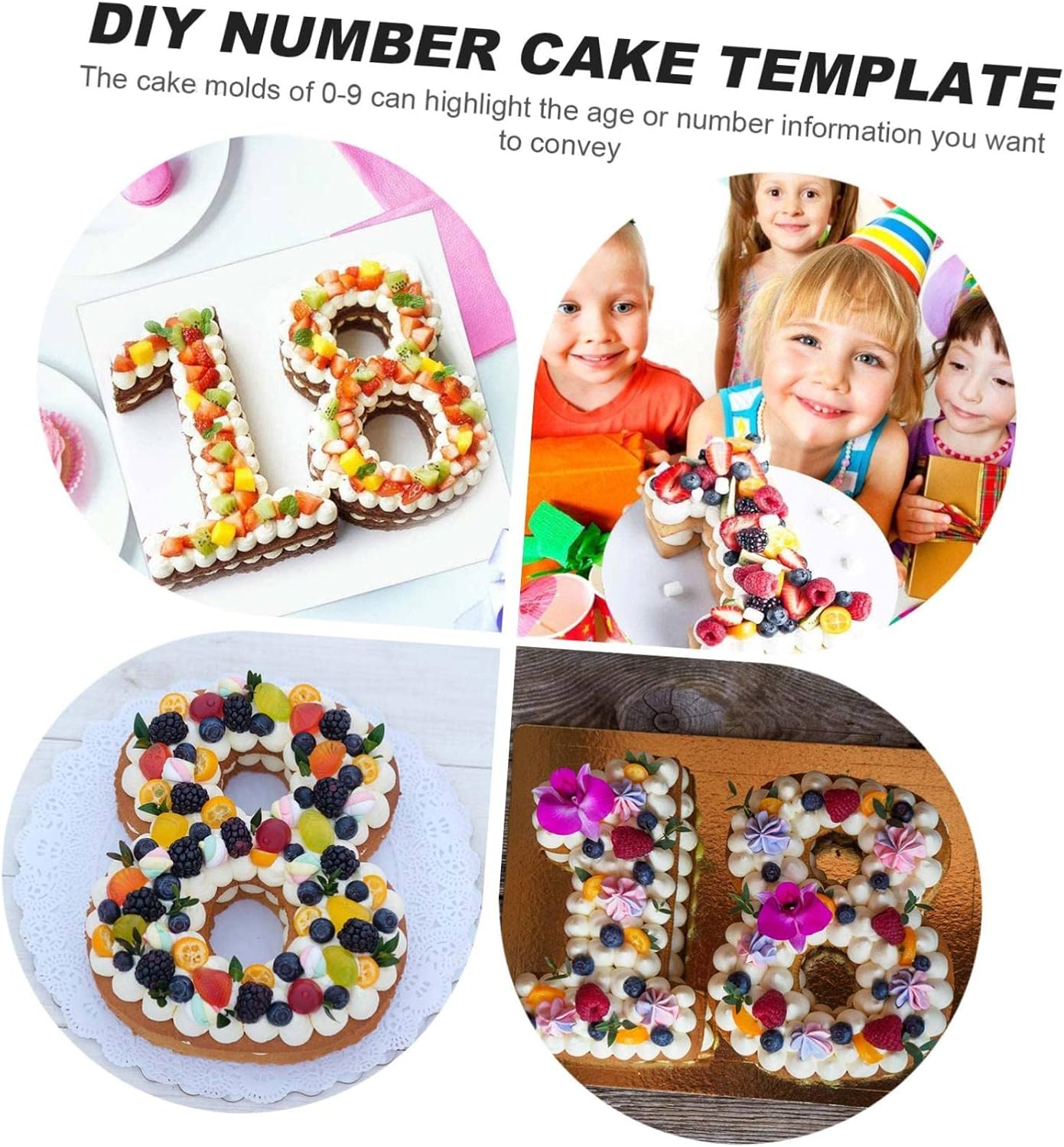 Zerodeko 1set Cake Stencils for Alphabet and Numbers Template Molds for Creative Baking Reusable and Lightweight Cake Decorating Tools for Birthday and Wedding