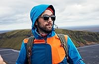 Vista 6 de Gafas de sol deportivas polarizadas para hombre Ciclismo Correr Pesca Golf Moda Gafas de sol Mujeres HD6009 Lente polarizada con espejo azul y negro