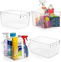 ClearSpace Clear Plastic Storage Bins 11x8x6 - Pantry Kitchen Fridge Organizers, Versatile Home Cabinet Storage Containers
