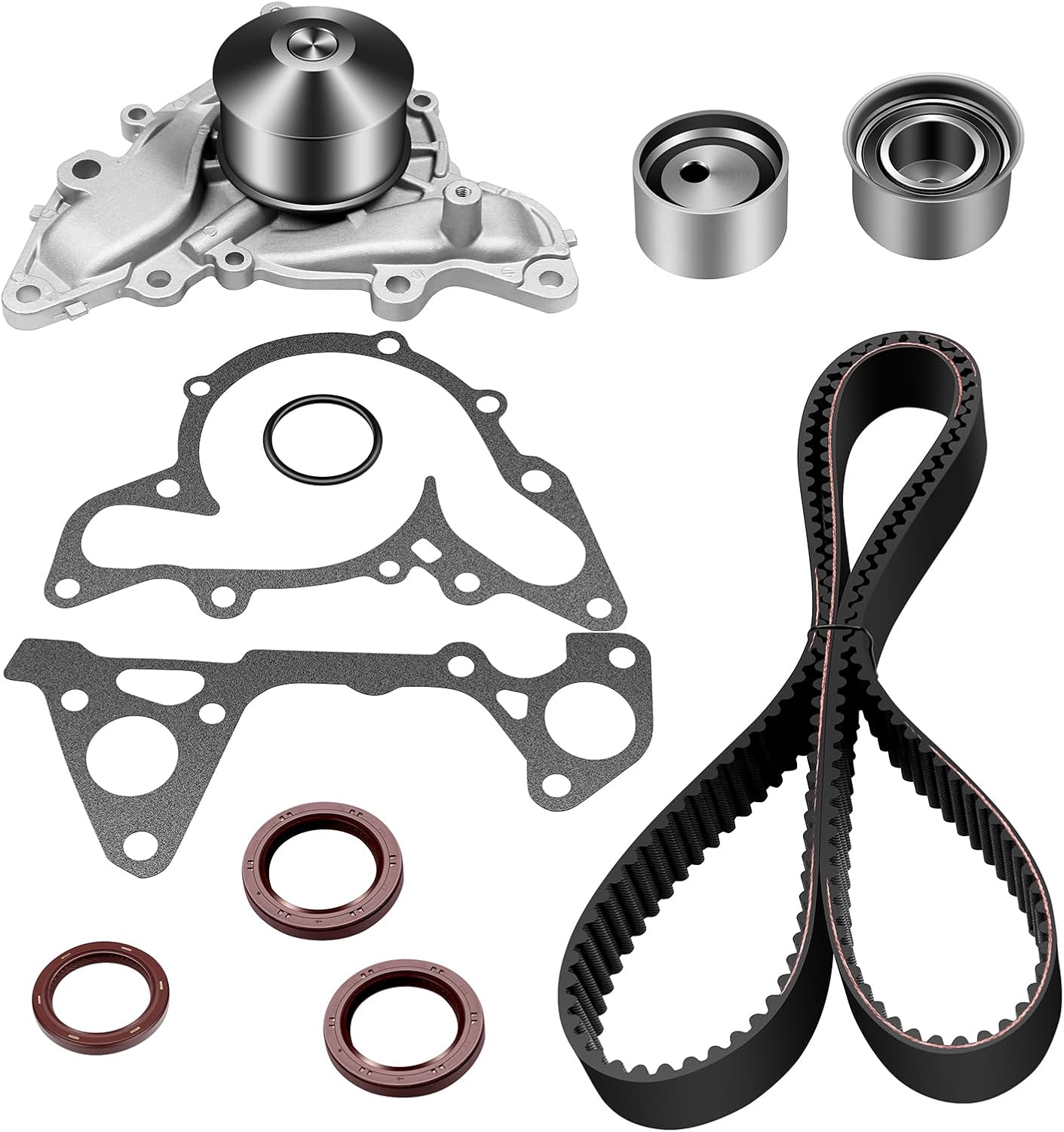 ECCPP Timing Belt Kit with Water Pump Compatible For Chrysler Cirrus Sebring For Dodge Avenger Stratus For Mitsubishi Eclipse Galant 1997-2003 For Mitsubishi Montero Sport TS26259 ITM259 448-5827