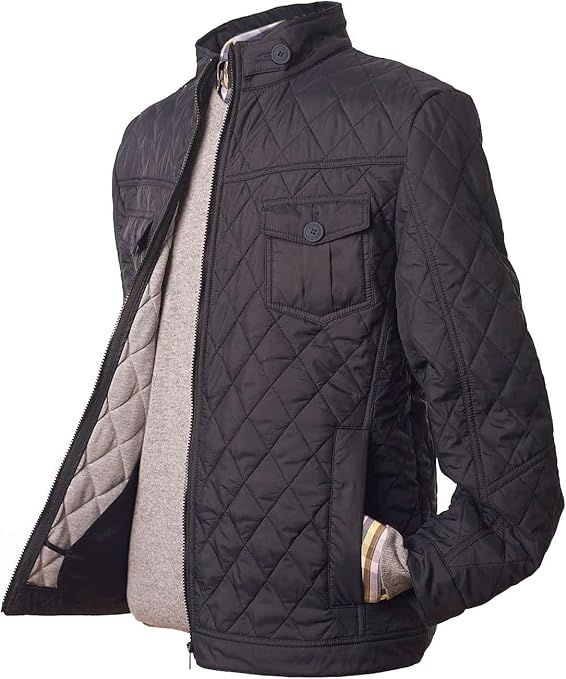 Vedoneire Men's Jersey Lined Quilted Jacket (3090 Navy) Dark Blue Navy