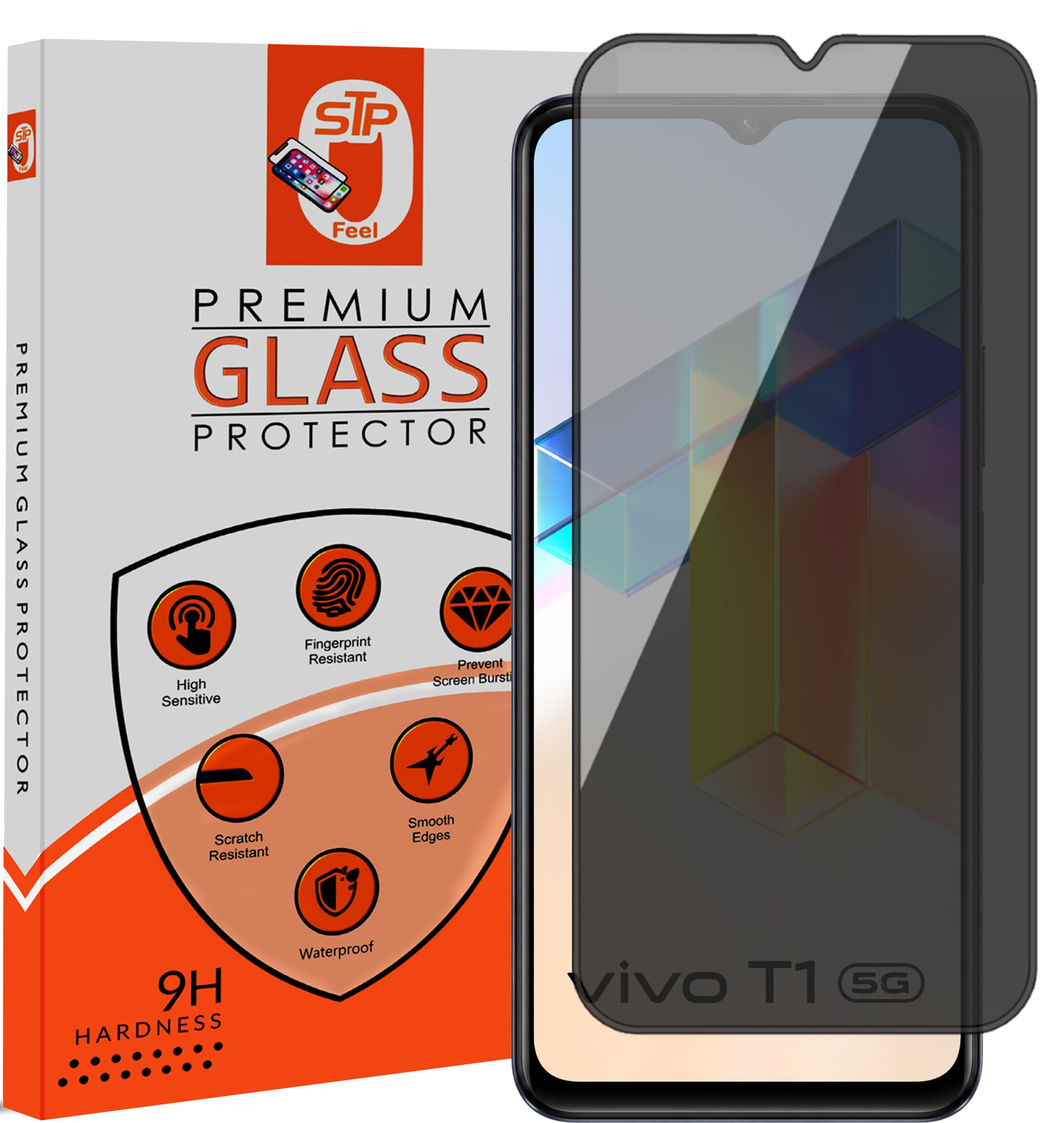STP FEEL® Premium Grade Privacy Tempered Glass Screen Protector Guard Compatible For Oneplus Nord CE6 lite 5G (6.72 Inch, Pack of 1) Full Edge to Edge Coverage Anti-Spy/Anti-Peeping 9H Hardness — Amazon image 16