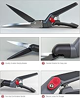 EPAOVEHR 340° Swivel Grass Shears - Sharp Stainless Steel Blades for Effortless Lawn Edging & Gardening Trimming