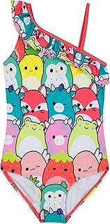 Squishmallows Girls Swimming Costume, Frill Girls Swimsuit, Kids Swimming Costume, Sizes 5 to 13 Years