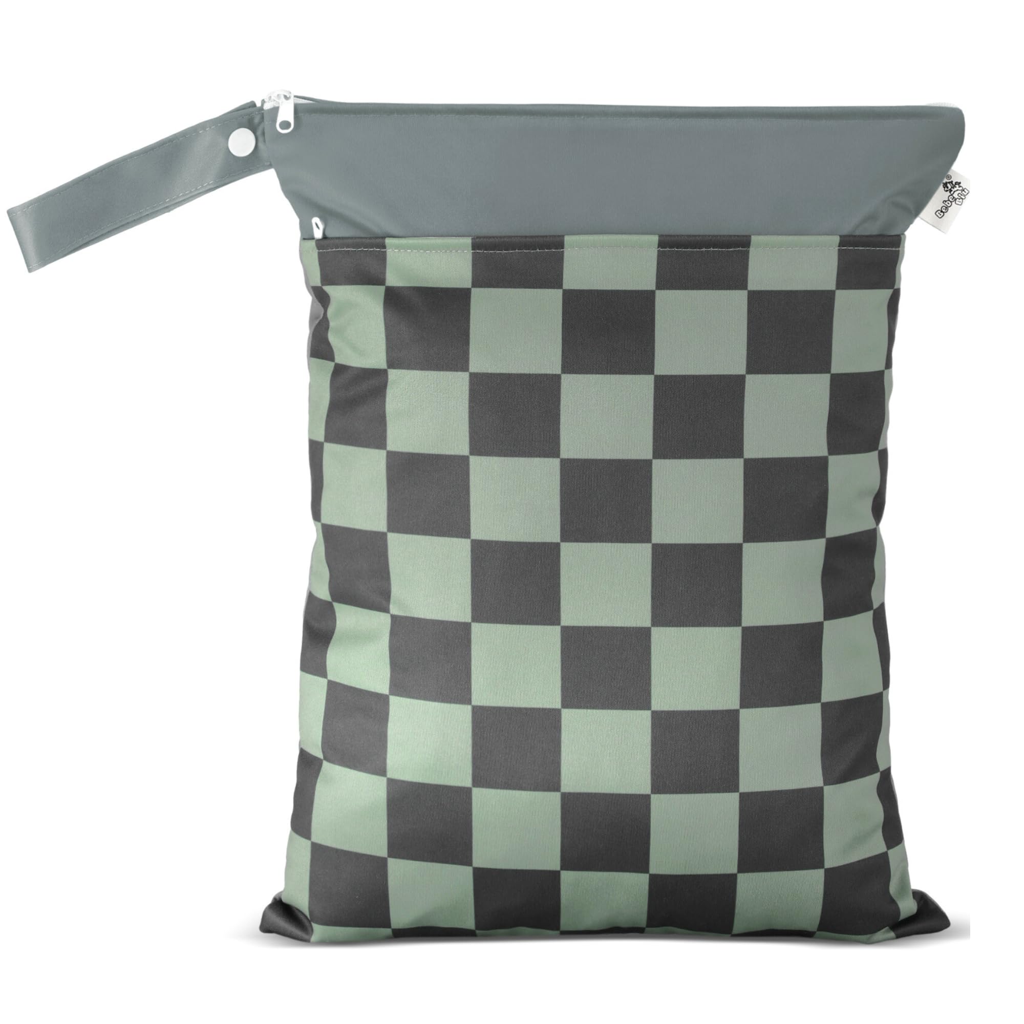 BebeBiu Cloth Diaper Wet Bags – Waterproof & Reusable Bag with 2 Zippered Pockets, 100% Polyester with Handle, Perfect for Stroller, Travel, Baby