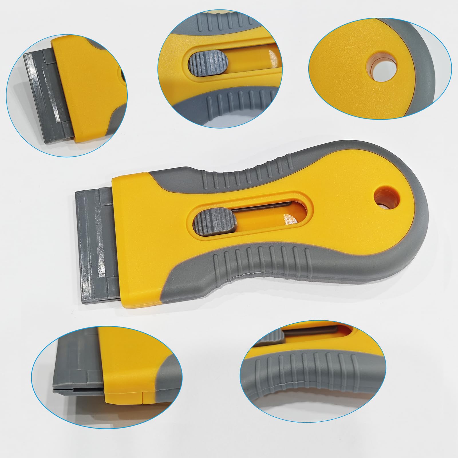 Raschietto Multiuso Con 15 Lame Di Ricambio - Per Piano Cottura, Vetro, Etichette E Colla - Foto 7