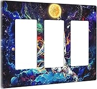 Vista 396 de Vista de ventana, isla tropical, playa, palmeras, cielo soleado, cubierta de interruptor de luz de palanca individual, placa decorativa de pared