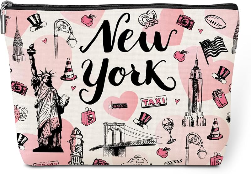 Necessaire retangular jeilink New York1, modelo cosmetic bag 753, 1 unidade