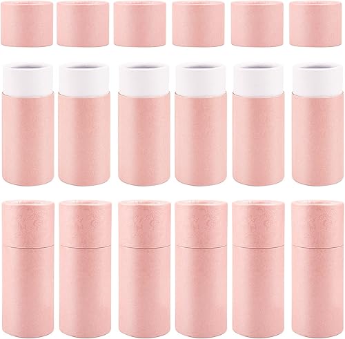 Paquete de 12 tubos de papel kraft vacíos de 1.0 fl oz de capacidad, recipientes redondos de cartón de cartón para botellas de aceite esencial, caja