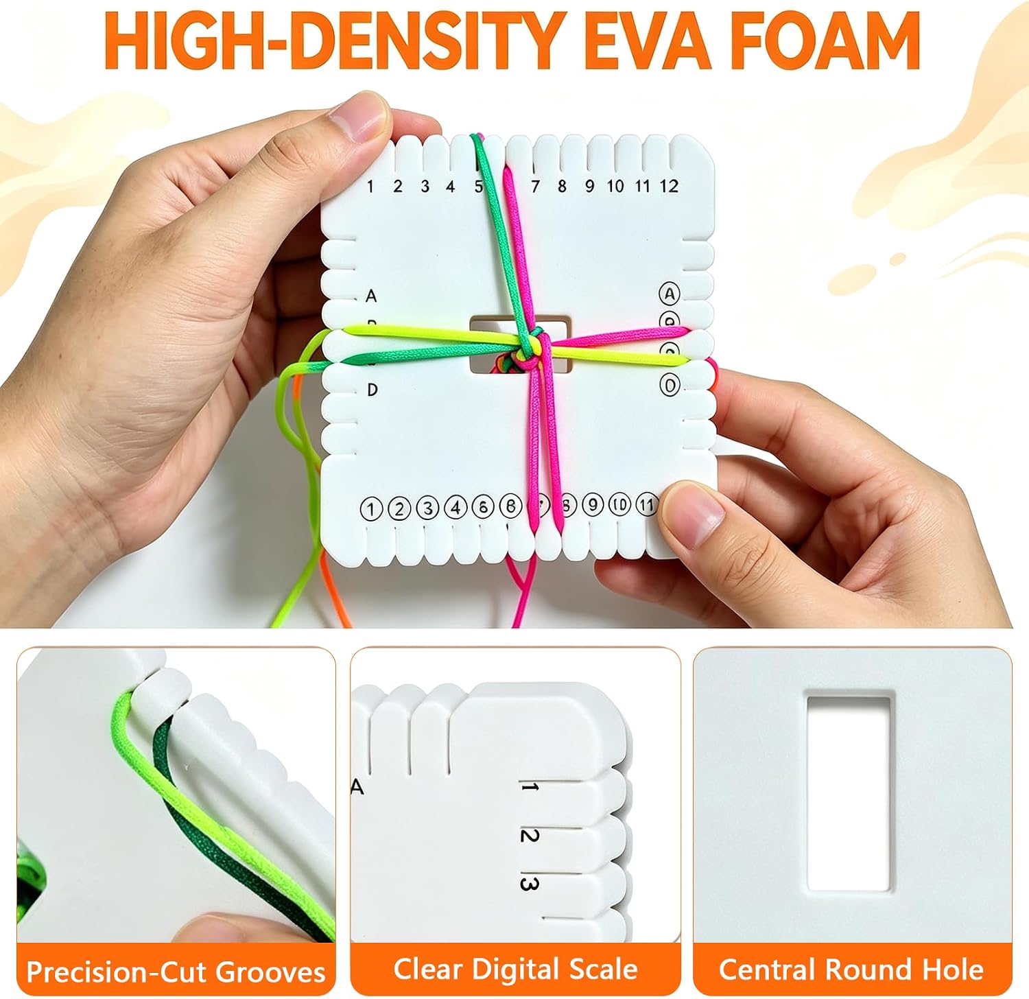 COZYTHRE 16PCS EVA Kumihimo Disk Braiding Wheel for DIY Bracelet Making