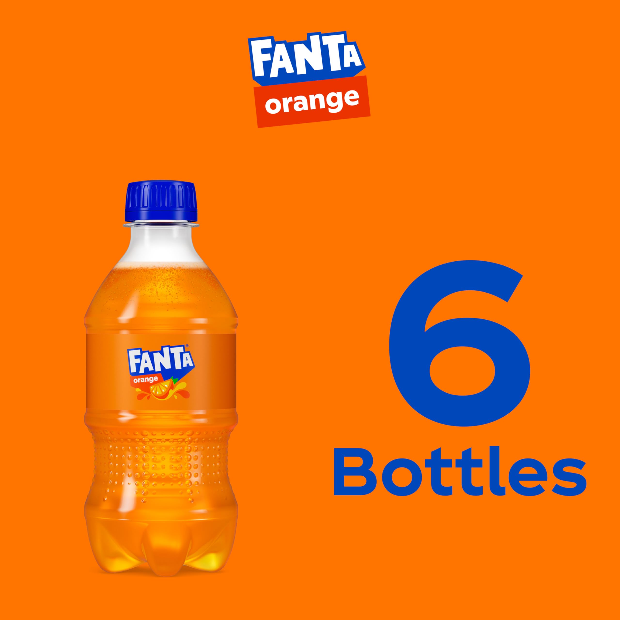 Fanta Orange Soda Soft Drink, 12 fl oz Bottles, 6 Pack