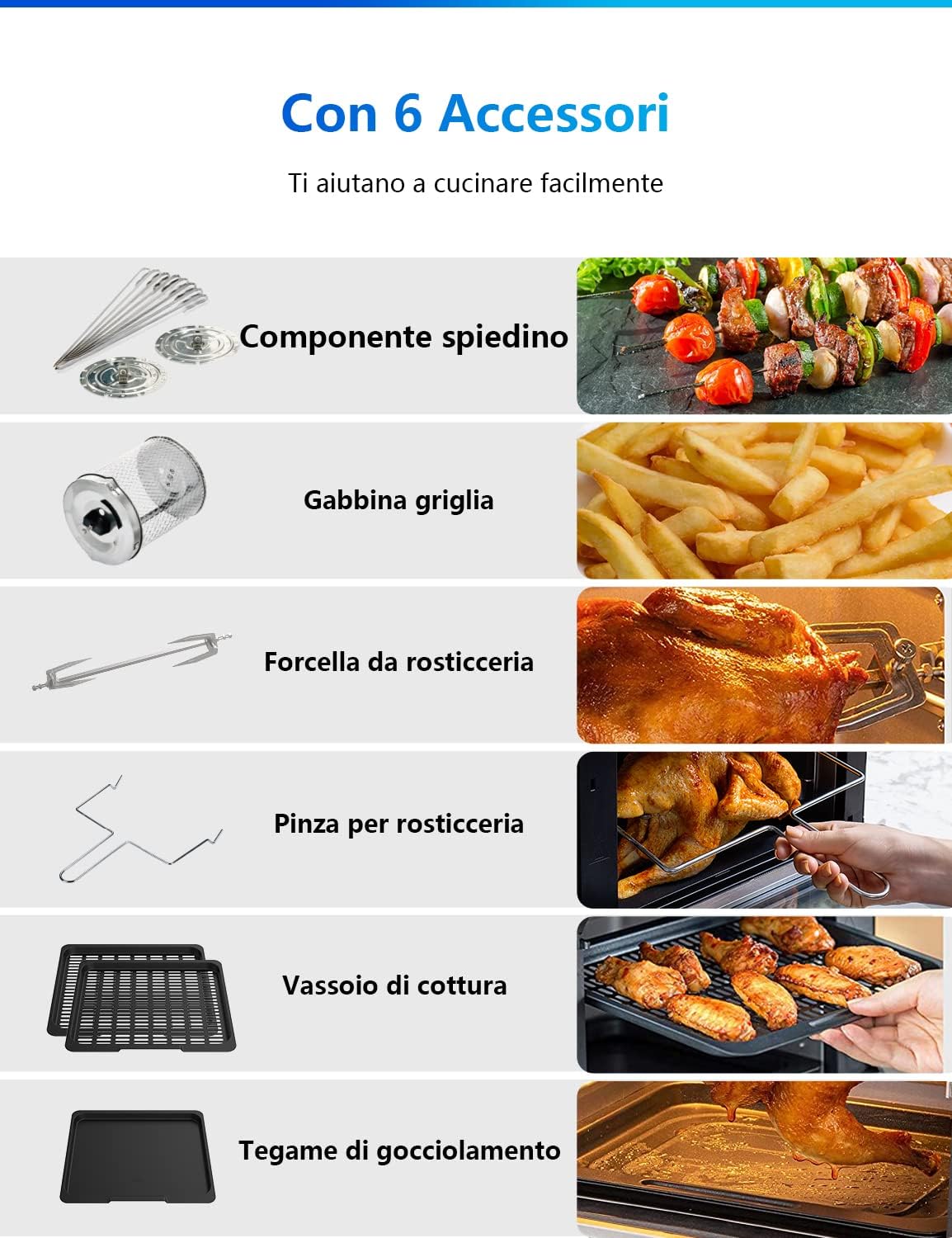 Proscenic T31 Friggitrice ad Aria 15L, Forno Air Controllo Display Touch APP, Ricette Italiane Online/Timer/Preriscaldamento/Programmi/Senza BPA/PFOA