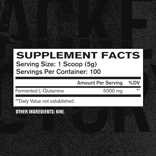 Miniatura 6 de L-glutamina en polvo de 1764oz 100 porciones suplemento vegano fermentado L glutamina para recuperación muscular después del entrenamiento inmunidad