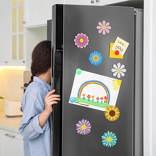 Miniatura 8 de 30 piezas de imanes de arte de diamantes para refrigerador, kits de arte de diamantes fáciles de usar, calcomanías de diamantes para nevera para