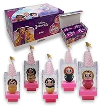 Sbabam, FUNNY BOX Disney Princess Ballet, Principesse Disney Piccole Ballerine, 4 Pz, Principesse Disney Bambole con Castello, Giochi per Bambini da Edicola, Gadget Compleanno Bambini e Regalo Bambina