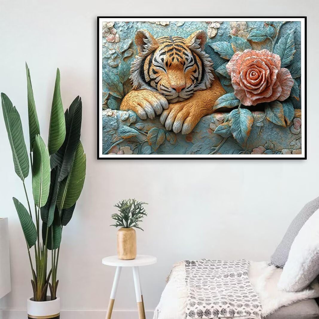 Puzzle Tigre, Puzzle 5000 Piezas, Rompecabezas, Regalo Mujer, Decor -8274