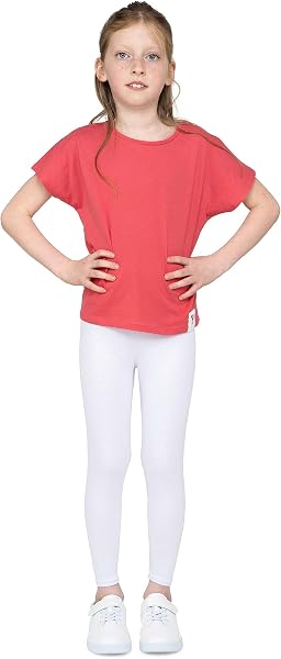 Leggings in Cotone per Bambina, Pantaloni Morbidi e Comodi per Bambini, Allenamento Casual, Stile Elegante, Abbigliamento Basic Zoe - 2
