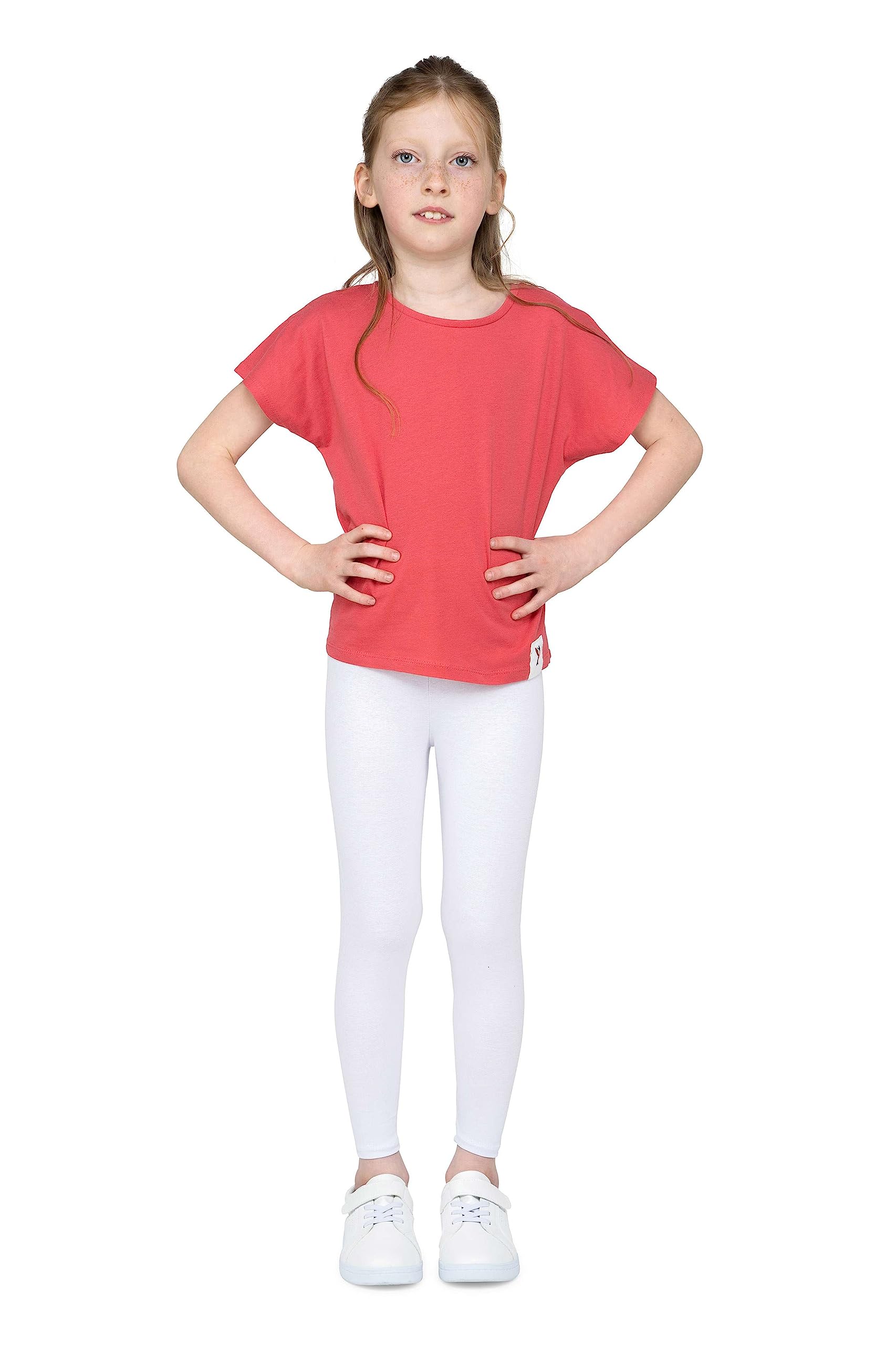 infatti Leggings in Cotone per Bambina, Pantaloni Morbidi e Comodi per Bambini, Allenamento Casual, Stile Elegante, Abbigliamento Basic Zoe
