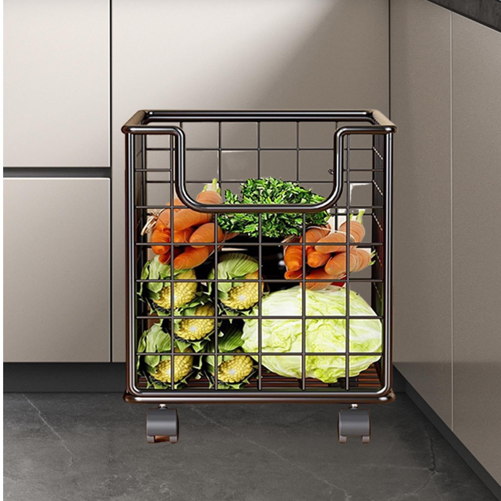 Carrello Multiuso Da Cucina Tavolo Da Servizio Bar Portatile Mobile | Organizer Da Pavimento E Carrello Per Casa Cucina Bagno Lavanderia Esterno Frutta Verdura Snack Dispensa