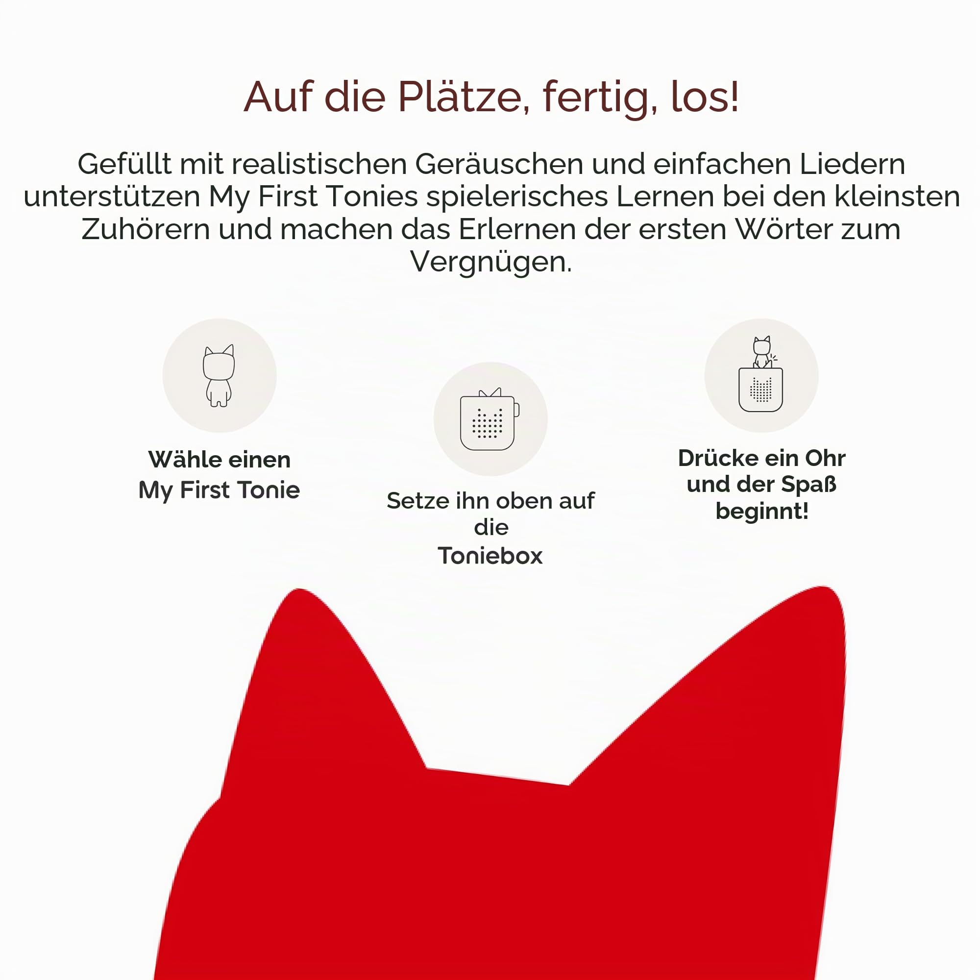 Tonies My First Jungle Set - Affe, Papagei und Tiger, weiche und quetschbare Audio-Spielzeugfiguren