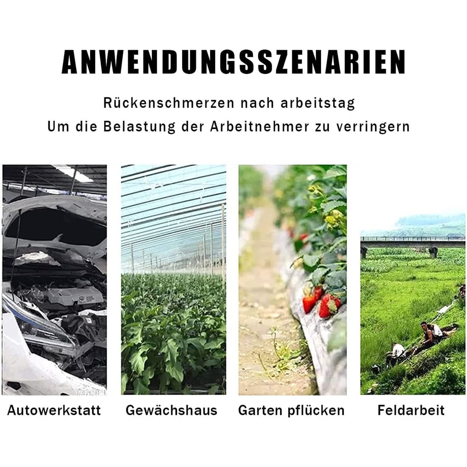 360 ° Drehbarer Gartensitz Auf Rädern, Klappbarer Gärtnerwagen mit Rückenlehne und Verstellbarer Höhe, Rollender Gartenarbeitssitz für Jäten/Gartenarbeit/Rasenpflege für Gärtnerpflanzen