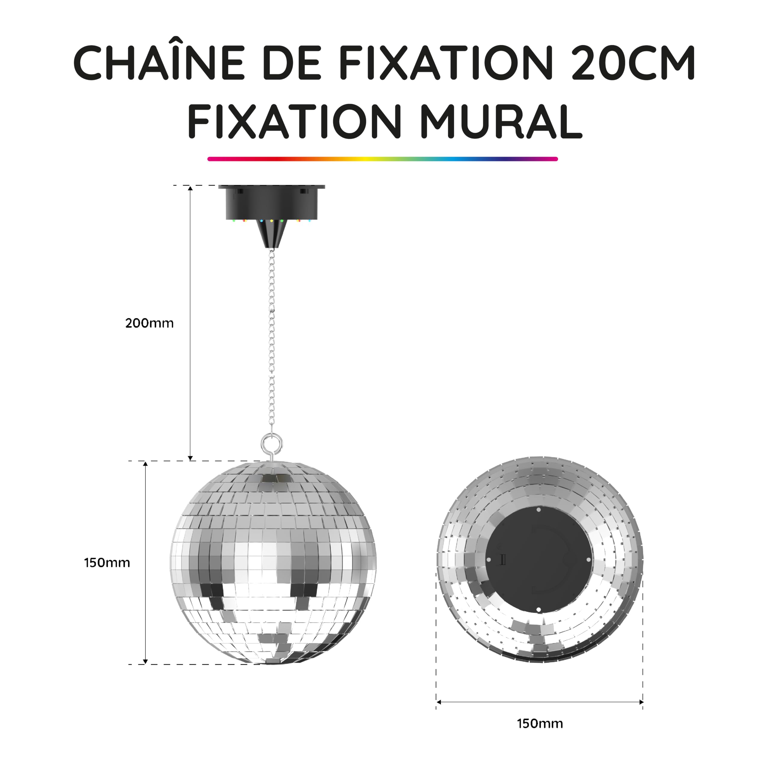12 Sfere A Specchio Per Feste - Palline Da Discoteca In Plastica Argentata Per Decorazioni - Foto 2