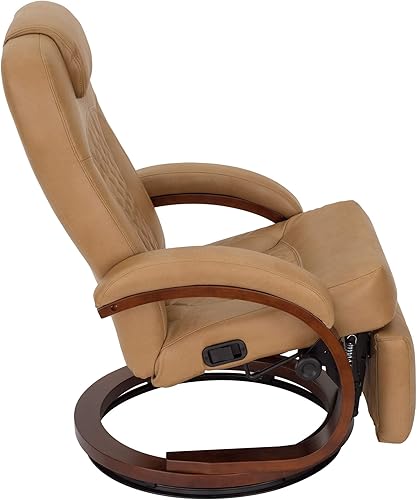 Miniatura 6 de RecPro Nash - Silla reclinable de 28 pulgadas, diseño moderno, mueble de caravana, base giratoria, silla reclinable (2 sillas, color caramelo)