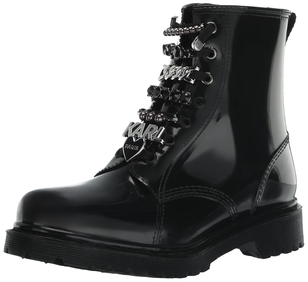 Karl Lagerfeld ブラック レインブーツ 38 Karl Lagerfeld Logo Rain Boots | Black | FARFETCH JO