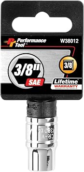 Performance Tool W38012 6-Point Socket, 3/8-Inch Drive, 3/8