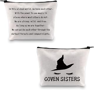 MBMSO Witch Makeup Bag Coven Sisters Gifts Witch Cosmetic Bag Witchy Friend Gift Halloween Gifts (Coven Sisters bag)