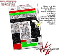 Vista 4 de Skin Decal Wrap 2 Pack Compatible with DJI Ryze Tello Rusted Metal Drone NOT Included