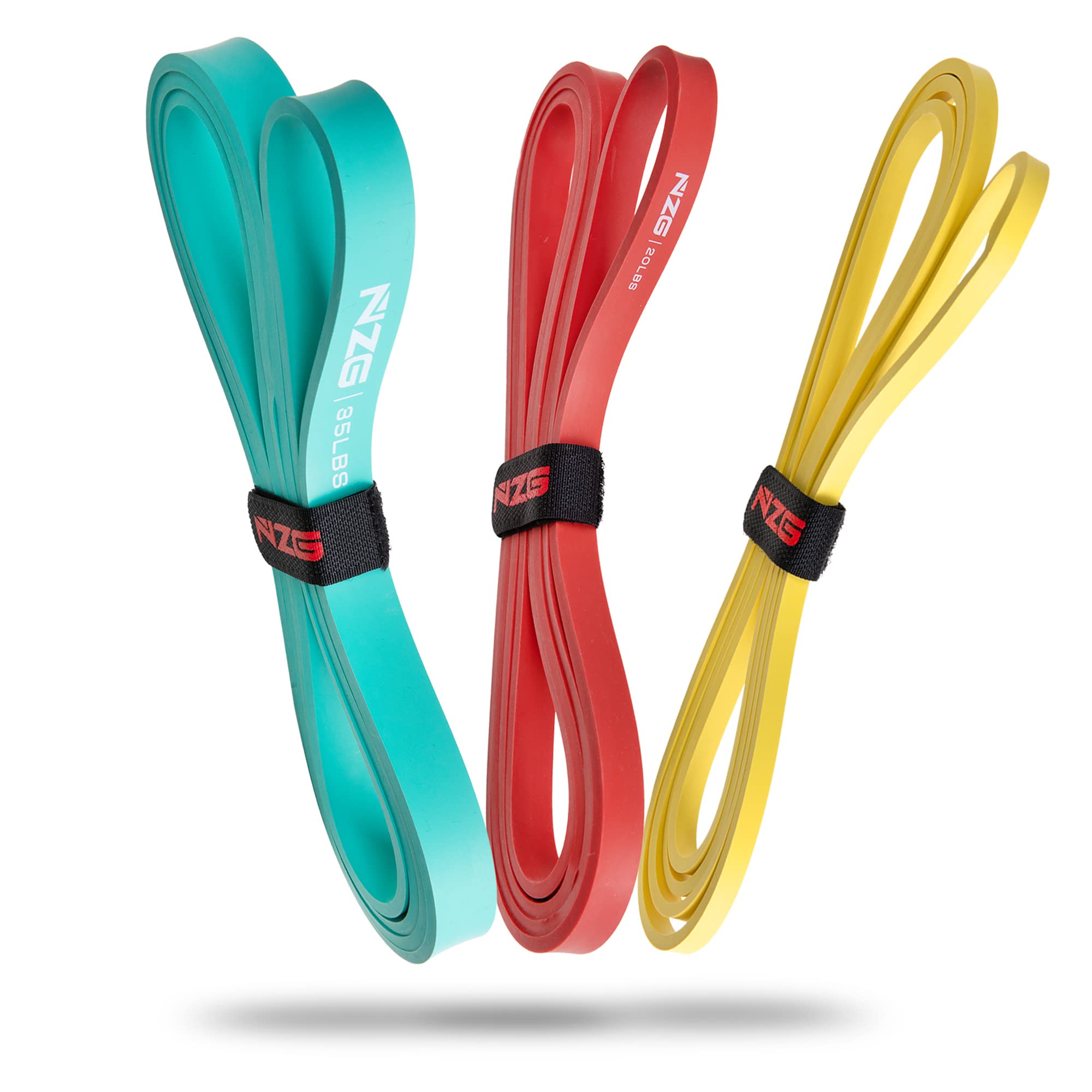 NonZero Gravity 100% Latex-Free Organic Rubber Power Resistance Bands | Compact Durable Hypoallergenic Bands for Strength Training & Workouts | 11