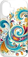 Vista 1 de Turquoise Paisley Boho Chic Case for iPhone 17