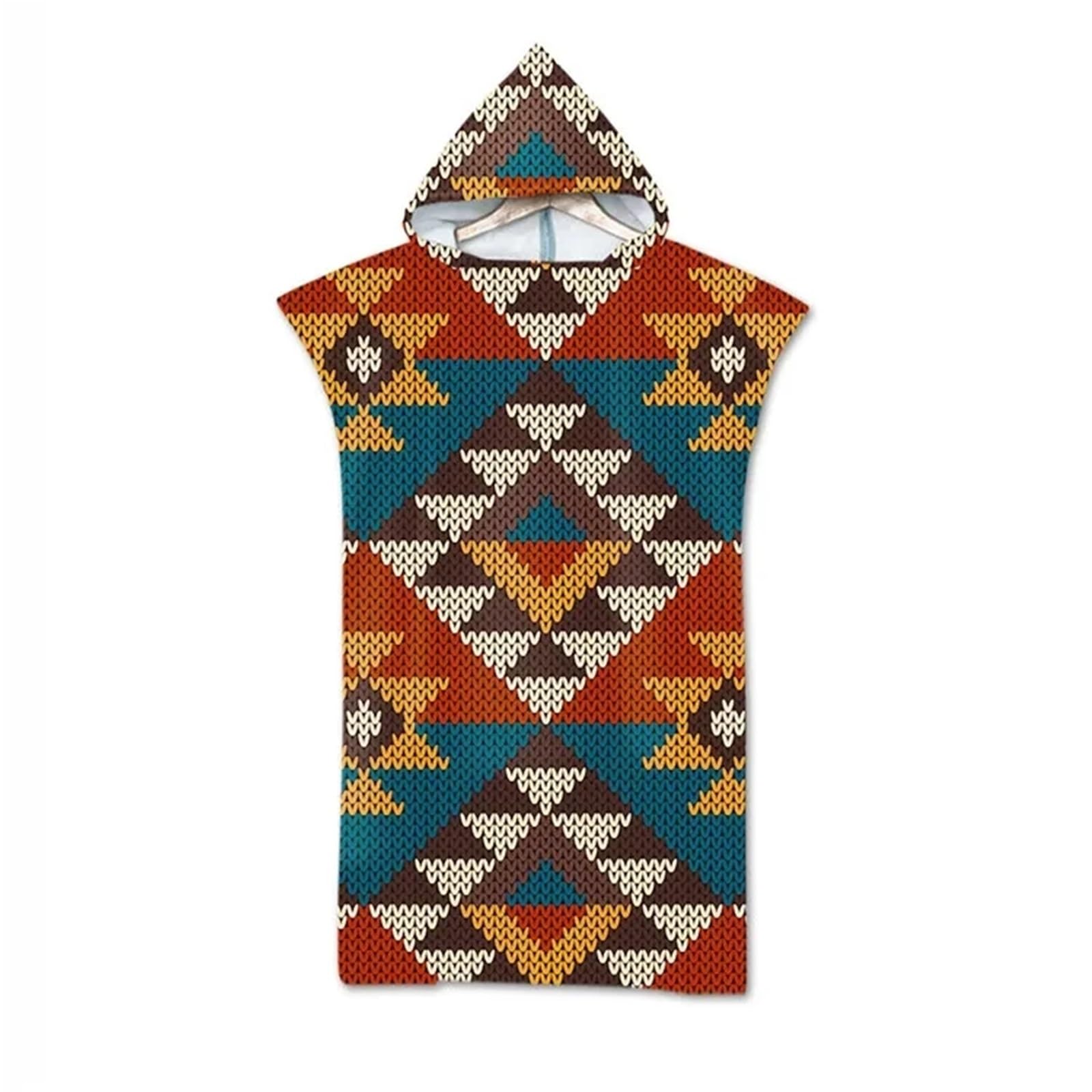 Poncho de Toalla de baño con Capucha for Adultos y niños, Bata de baño cambiante, Toalla de Playa for Nadar, Poncho de Surf, Ropa de Playa(Brown)