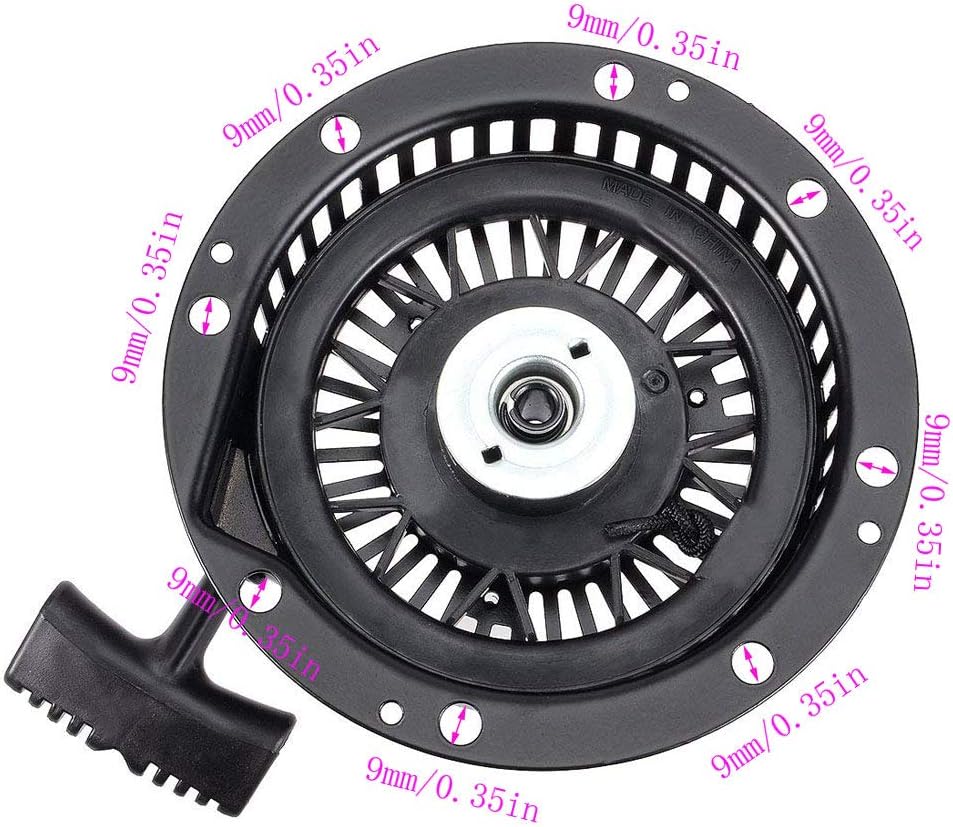 TOPEMAI 590788 Recoil Pull Starter Replace Tecumseh 590746 590748 590704 for Tecumseh HM80 HM100 OHH60 4 Cycle Engine - 590788 Recoil Starter with Spark Plug