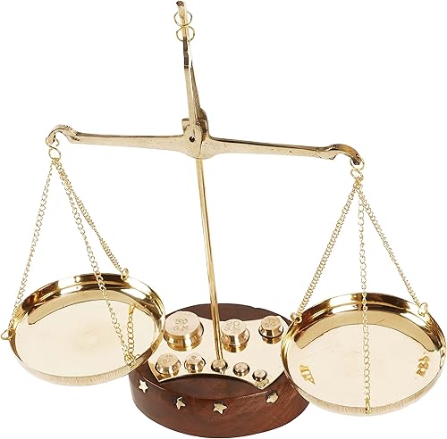 Báscula de boticario vintage coleccionable de latón para decoración del hogar, báscula de equilibrio de peso antigua Taraju