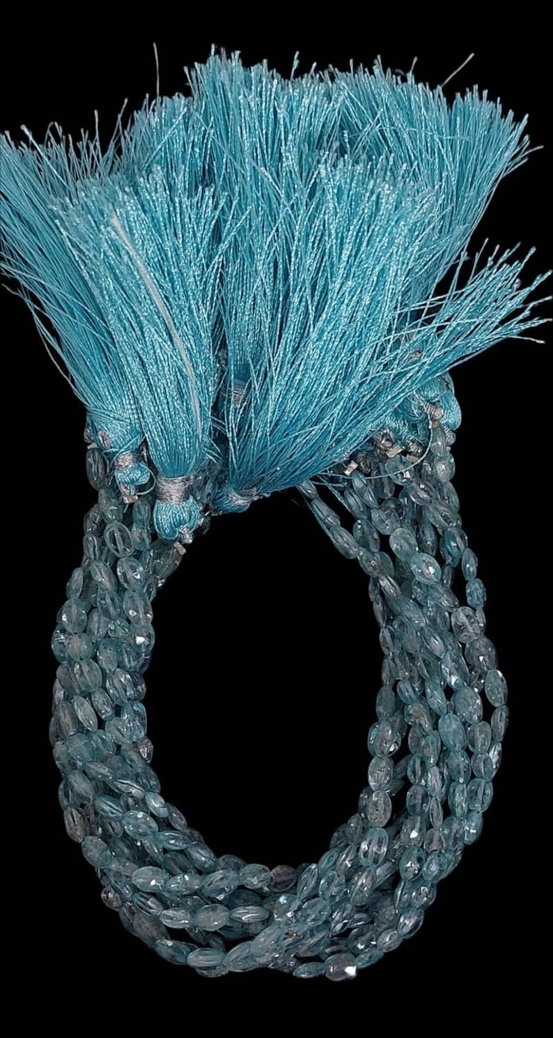 Perles ovales en oxyde de zirconium 4x6mm fabrication bijoux collier