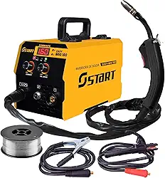 Máquina Solda Inversora Mig 160a Sem Gás 3 Em 1 Tig Lift Eletrodo Easymig Start 220v Cor Amarelo 50 Hz/60 Hz
