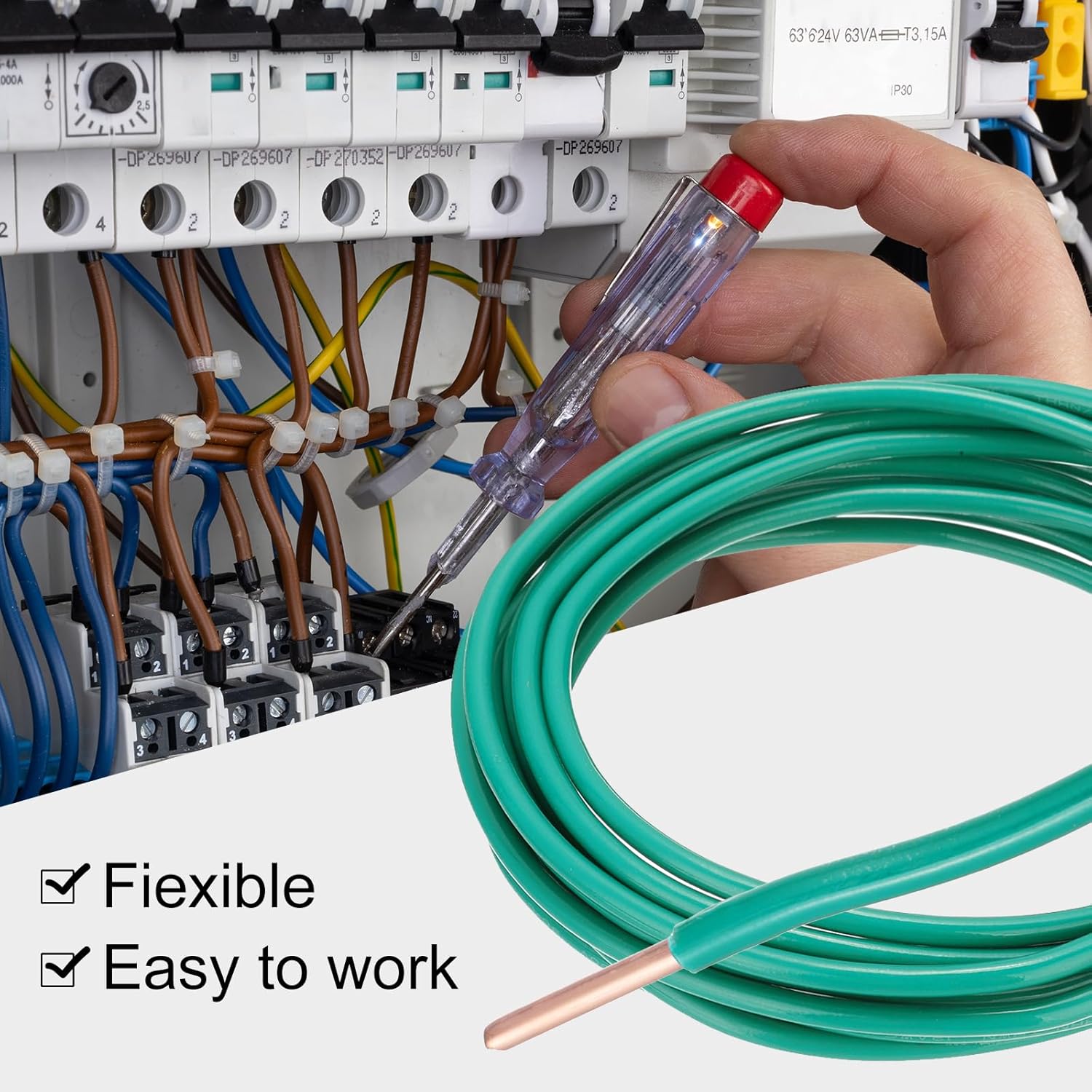 MECCANIXITY THHN Wire 14 AWG 10 Feet Electrical Wire Insulated Solid Copper Rated up to 600 Volts for Residential Industrial Grounding Electrical, UL Listed, Green - Image 6