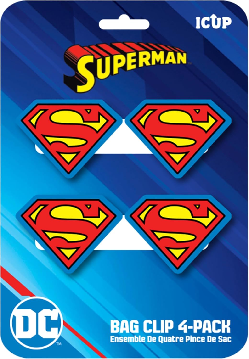 ICUP Superman Bag Clip 4 Pack - Officially Licensed DC Comics Merchandise & Collectibles